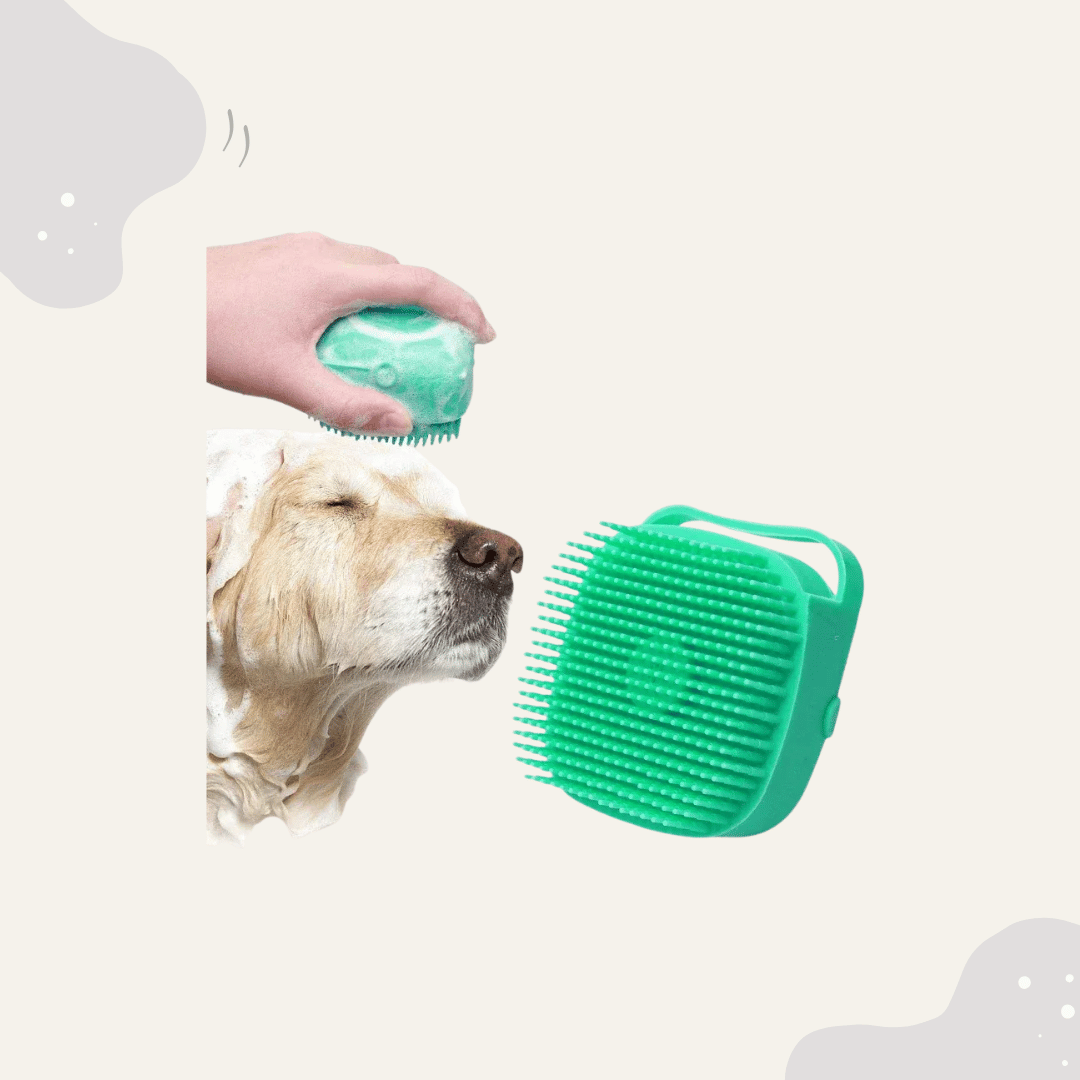 Animora SoftTouch Shampoo - Bürste – 80ml Silikon Fellpflegekamm, sanfte Tiermassage, einfache Reinigung, für Hunde & Katzen mit kurzem Fell - Animoraa