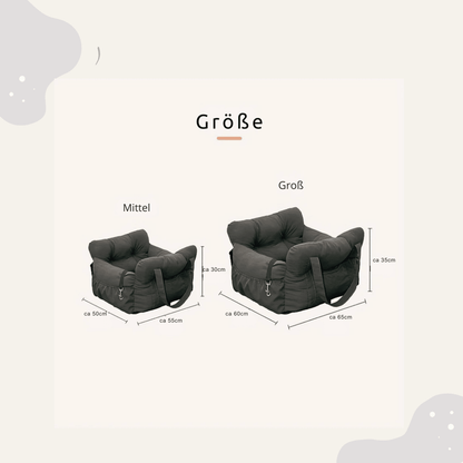 2 - in - 1 Hunde Autositz & Tragetasche – Sicherer Auto Hundesitz für kleine Hunde, rutschfest & waschbar - Animoraa