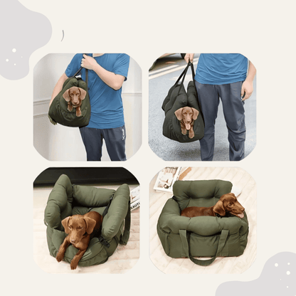 2 - in - 1 Hunde Autositz & Tragetasche – Sicherer Auto Hundesitz für kleine Hunde, rutschfest & waschbar - Animoraa