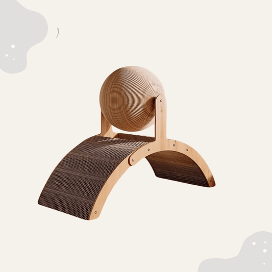 2 - in - 1 Katzenkratzspielzeug aus Holz - Animoraa