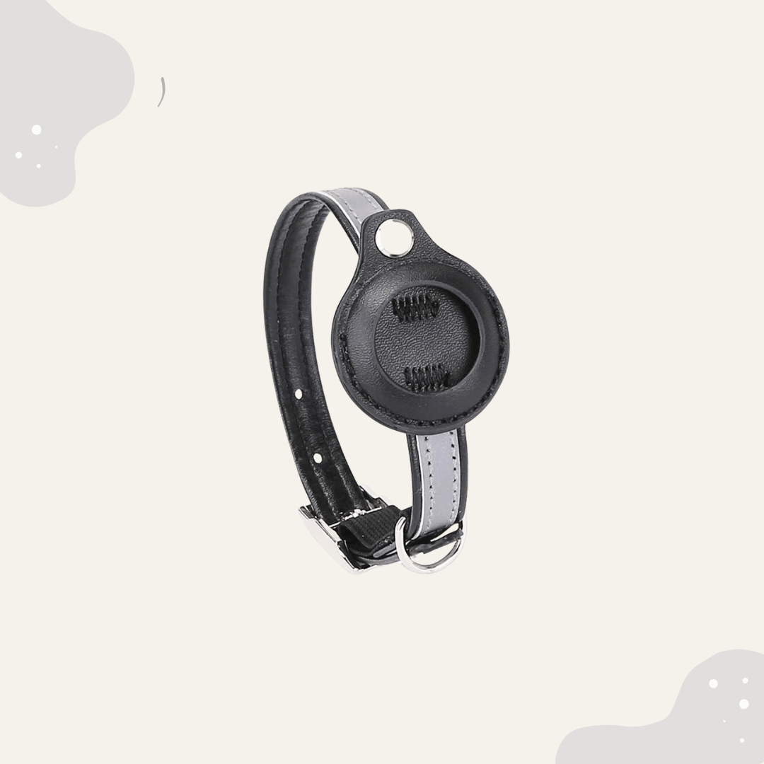 AirTag Haustier Halsband Leder - Animoraa