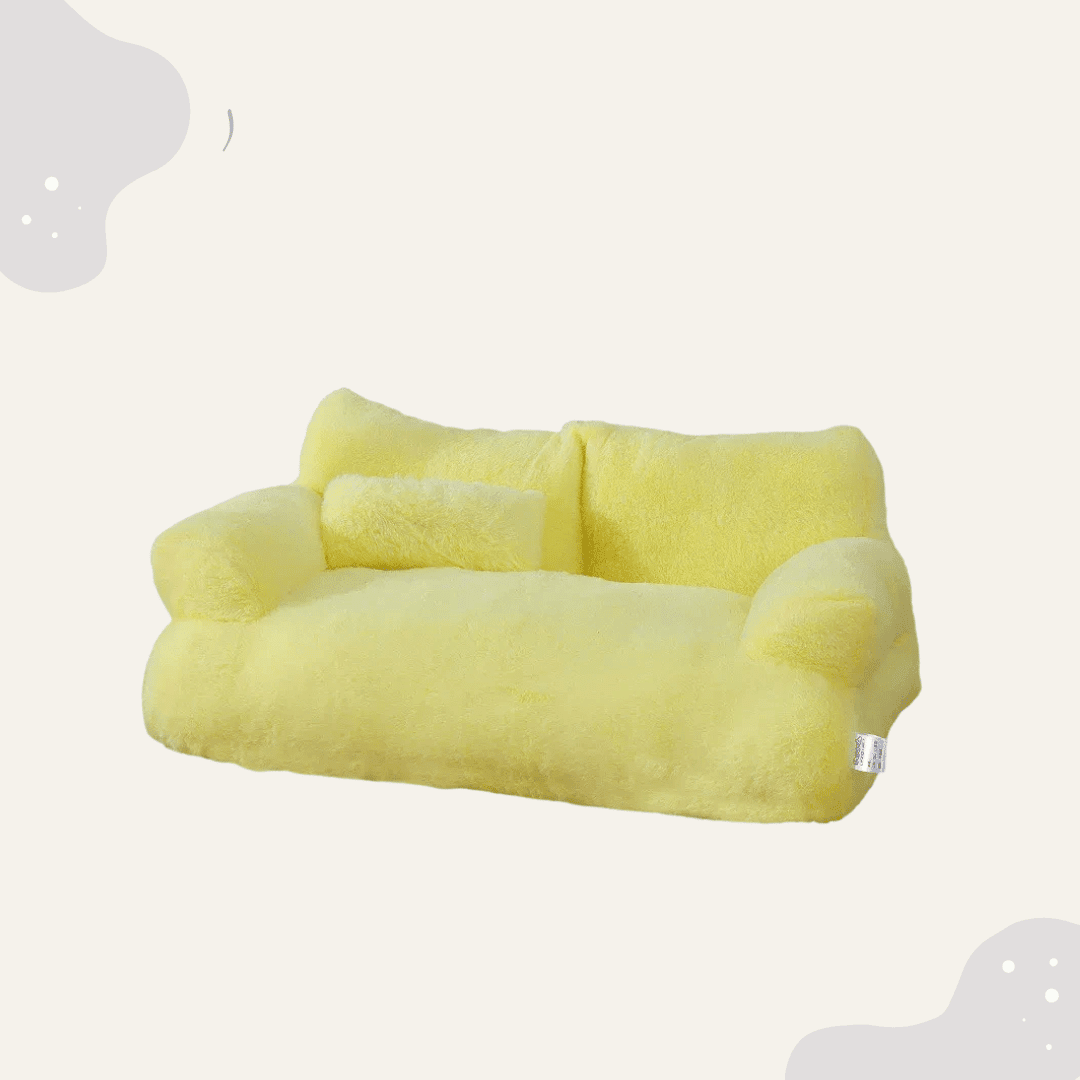 Flauschige Tier Couch für Hunde & Katzen – Weiches Indoor Haustiersofa mit hohem Rand, waschbar & extra gemütlich - Animoraa