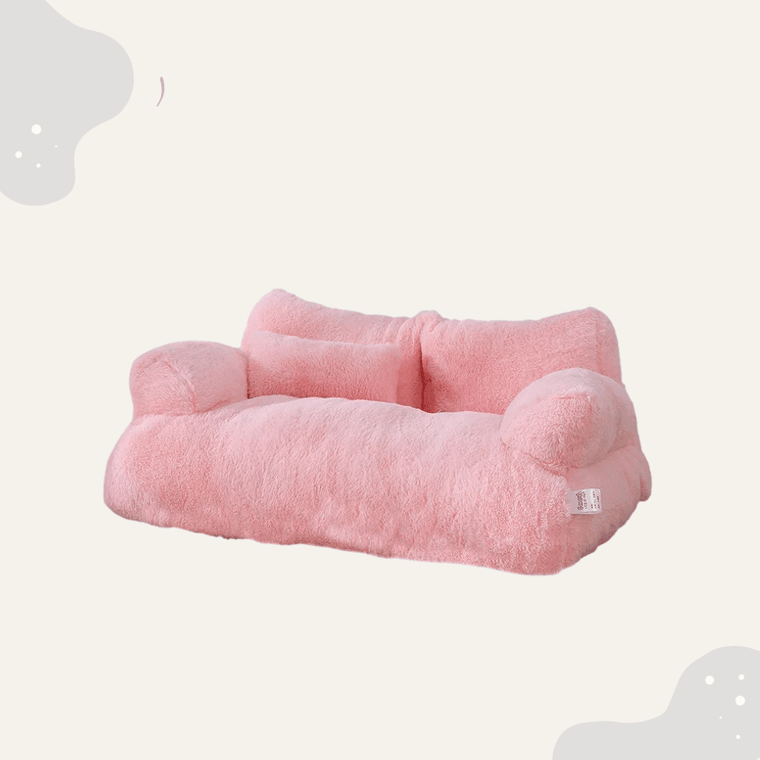 Flauschige Tier Couch für Hunde & Katzen – Weiches Indoor Haustiersofa mit hohem Rand, waschbar & extra gemütlich - Animoraa