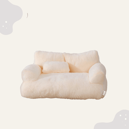 Flauschige Tier Couch für Hunde & Katzen – Weiches Indoor Haustiersofa mit hohem Rand, waschbar & extra gemütlich - Animoraa