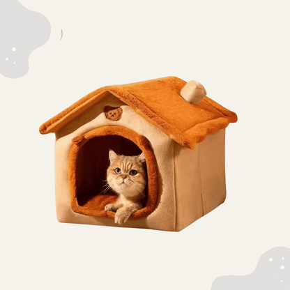 Fluffy Hundehaus Kuschelbett für Winter & Sommer – Waschbares Höhlenbett für kleine Hunde, Katzen, extra warm & weich - Animoraa