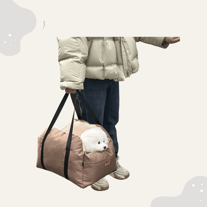 Hunde Autositz mit Tragetasche – 2 - in - 1 Auto Hundebett mit Sicherheitsgurt - Animoraa