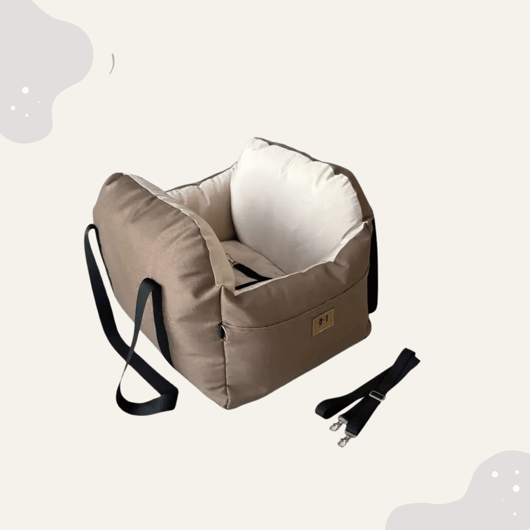 Hunde Autositz mit Tragetasche – 2 - in - 1 Auto Hundebett mit Sicherheitsgurt - Animoraa