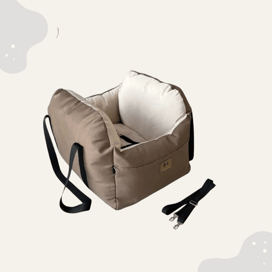 Hunde Autositz mit Tragetasche – 2 - in - 1 Auto Hundebett mit Sicherheitsgurt - Animoraa