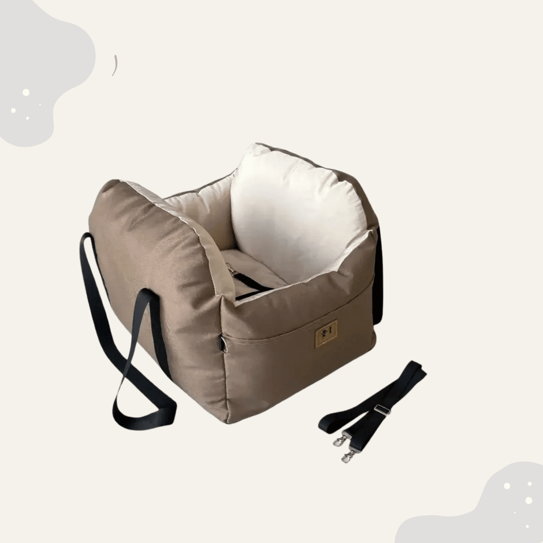 Hunde Autositz mit Tragetasche – 2 - in - 1 Auto Hundebett mit Sicherheitsgurt - Animoraa