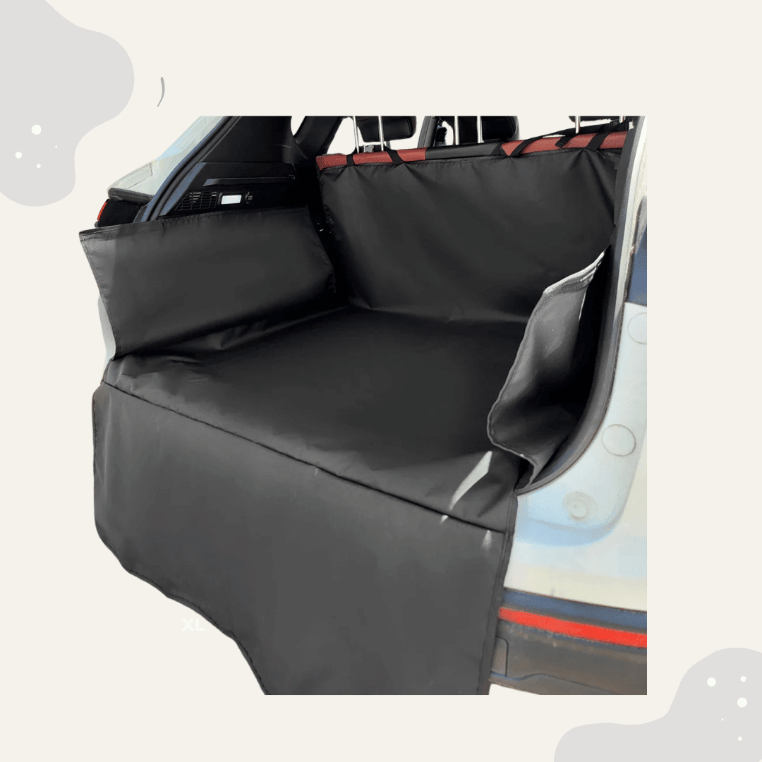 Hunde Kofferraum Schutzdecke wasserdicht – Robuste Auto Hundedecke mit Seitenschutz für SUV & Kombi - Animoraa