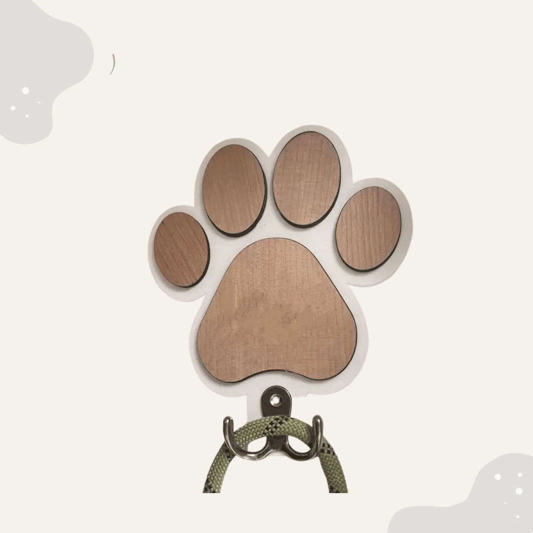 Hundeleine Halterung im Pfotenmotiv - Animoraa