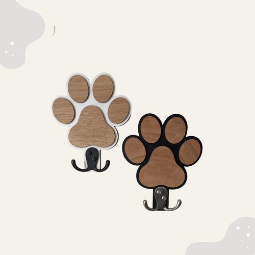 Hundeleine Halterung im Pfotenmotiv - Animoraa