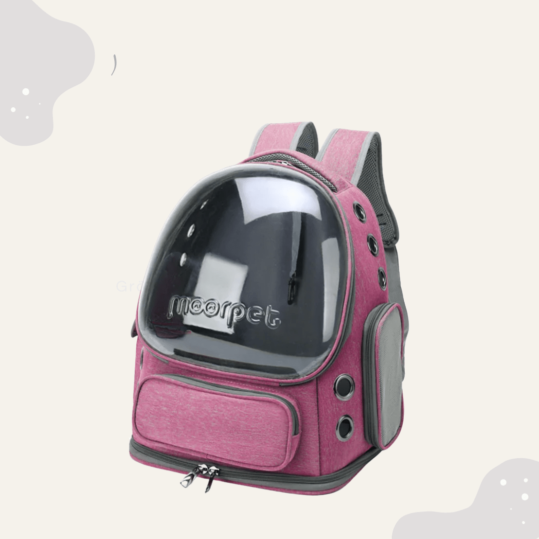 Katzen Transport Rucksack – Haustier Rucksack mit Panoramafenster, atmungsaktiv für Katzen & kleine Hunde - Animoraa