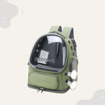 Katzen Transport Rucksack – Haustier Rucksack mit Panoramafenster, atmungsaktiv für Katzen & kleine Hunde - Animoraa