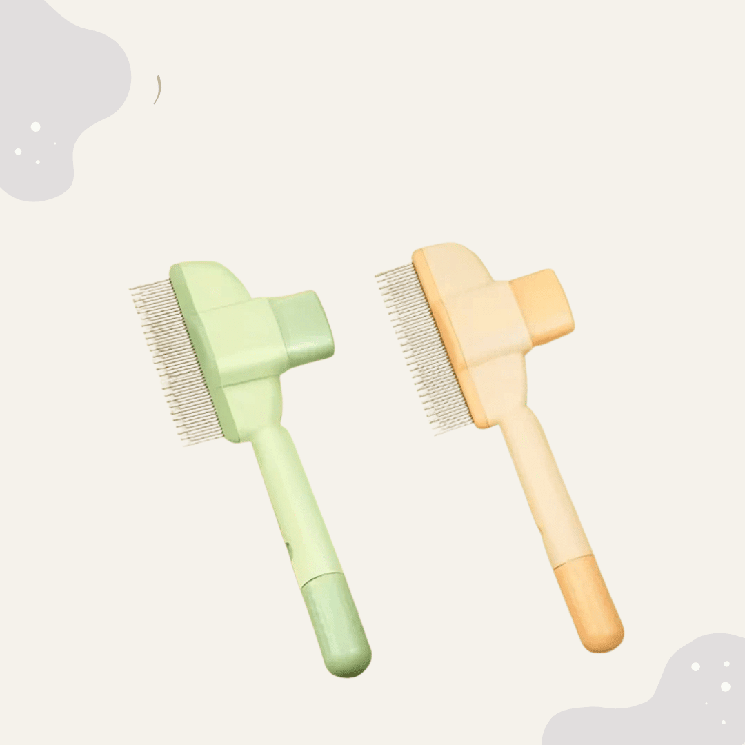 Katzenkamm mit Floating Pins – Nadelbürste zur effektiven Haarentfernung bei kurzem & langem Fell - Animoraa