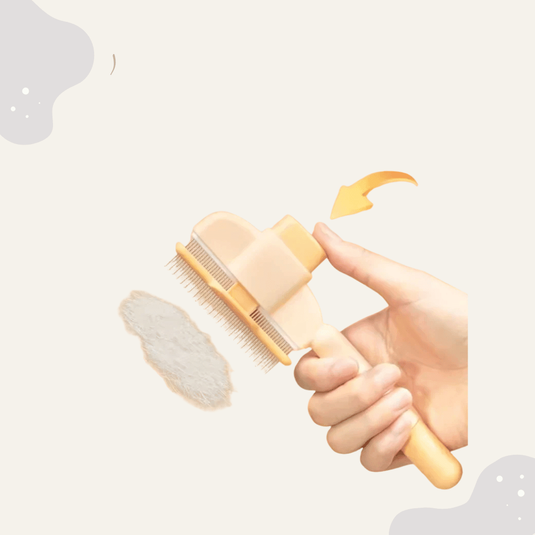 Katzenkamm mit Floating Pins – Nadelbürste zur effektiven Haarentfernung bei kurzem & langem Fell - Animoraa