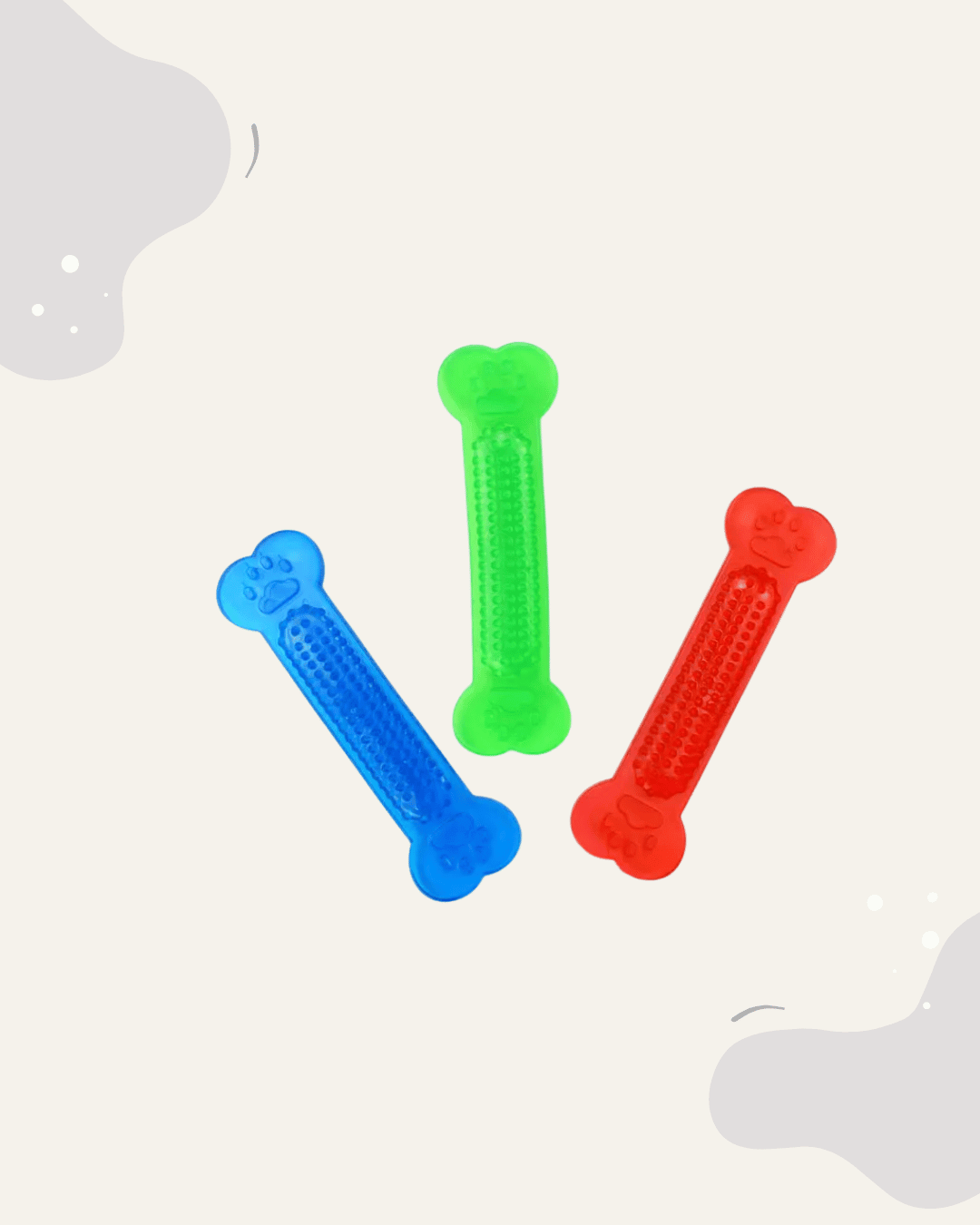 Knochen Hundespielzeug aus Gummi – Strapazierfähiges Kauspielzeug gegen Langeweile - Animoraa