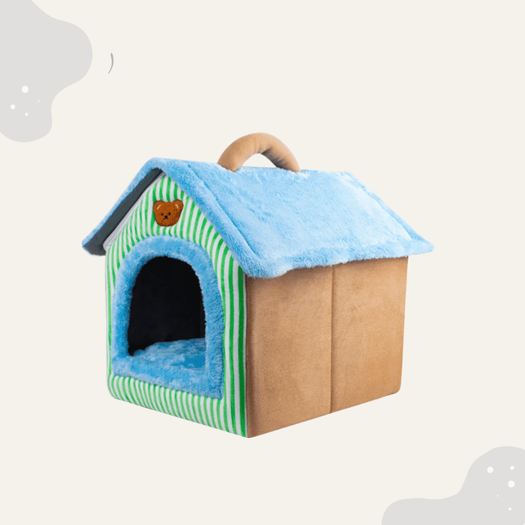 Kuscheliges Katzen und Hundehaus für drinnen – Weiches Indoor Katzen Höhlenbett als Rückzugsort, warm & gemütlich - Animoraa