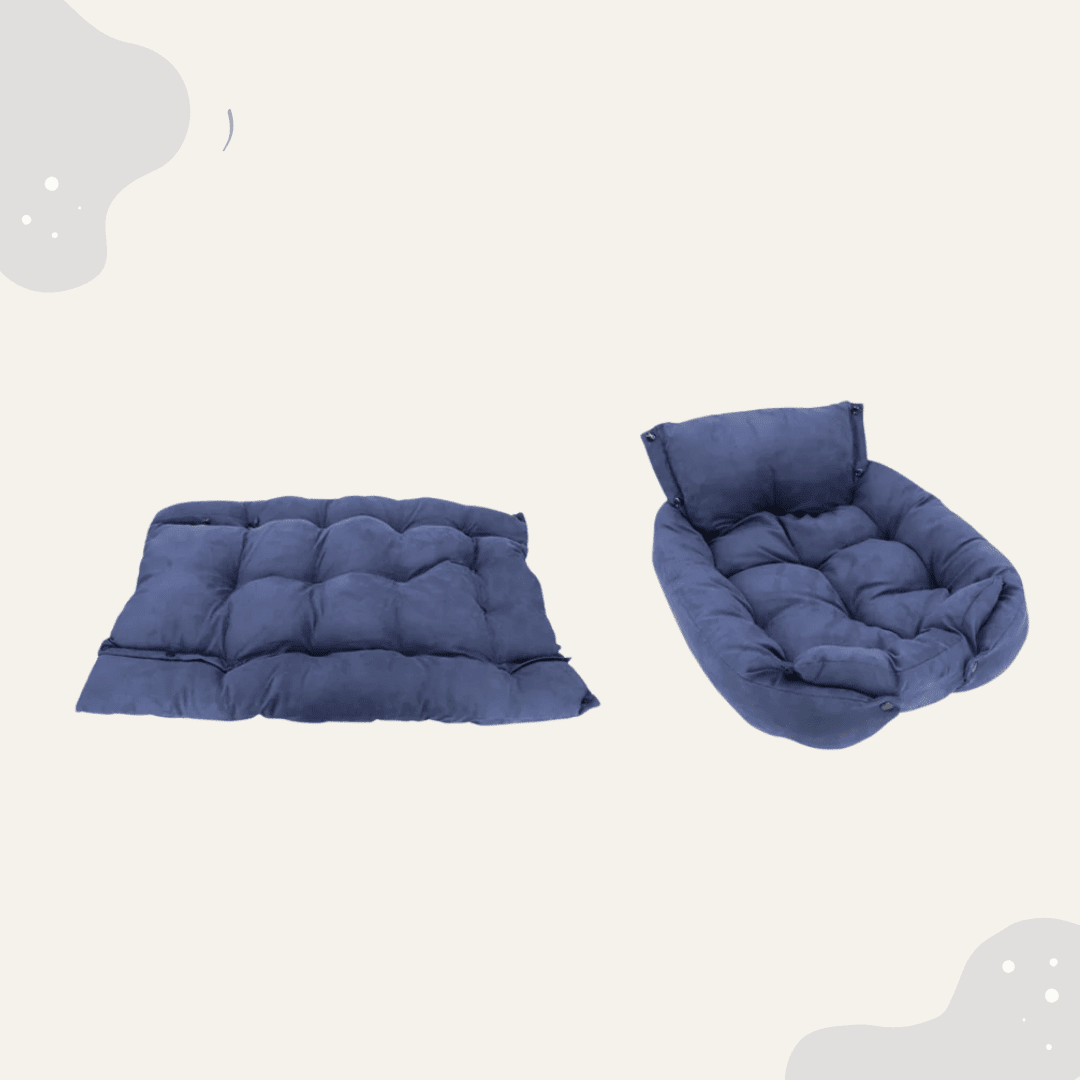 Multifunktionsbett Hunde & Katzen Indoor – Weiches Kuschelbett mit Rand, wandelbar & platzsparend - Animoraa