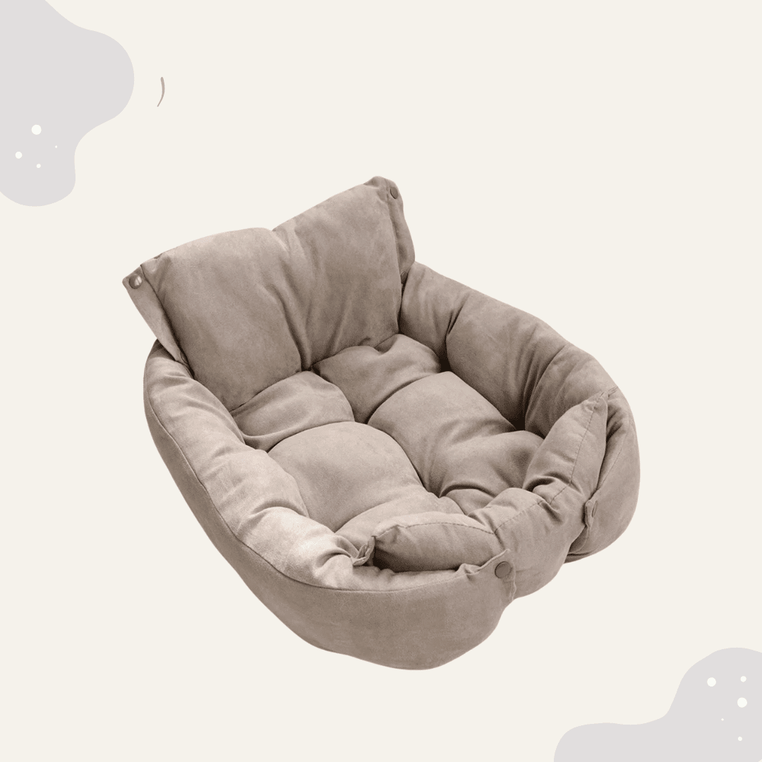 Multifunktionsbett Hunde & Katzen Indoor – Weiches Kuschelbett mit Rand, wandelbar & platzsparend - Animoraa