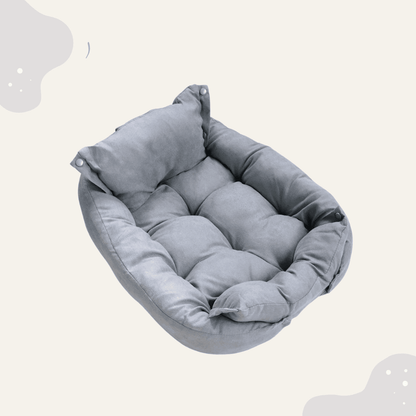 Multifunktionsbett Hunde & Katzen Indoor – Weiches Kuschelbett mit Rand, wandelbar & platzsparend - Animoraa